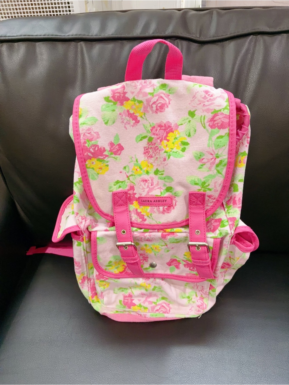 Laura Ashley Pink Floral Backpack
